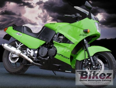 sommerfugl Rouse energi 1990 Kawasaki GPX 600 R specifications and pictures